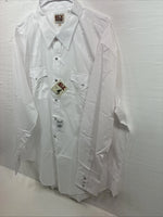 New Men’s ELY Cattleman White Long Sleeve Pearl Snap 18.5 X 36 2XL X-75