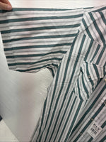 New Men’s ELY Cattleman Blue White Stripe Short Sleeve Pearl Snap XL M-21