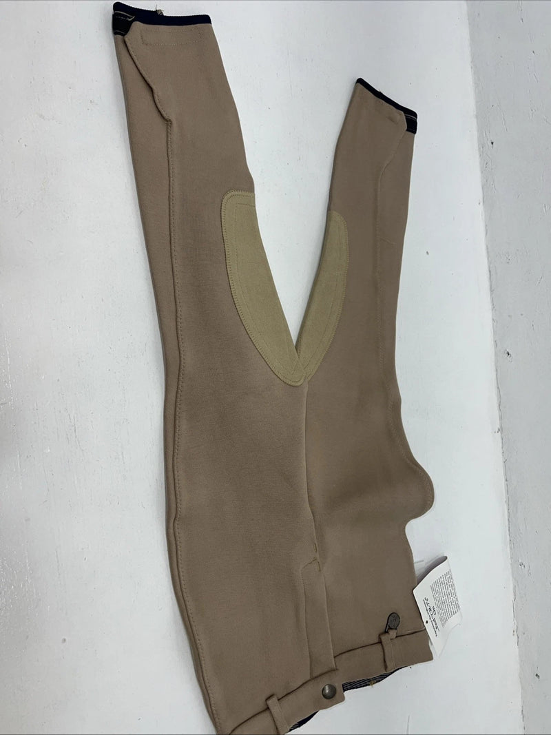 New Children’s Tan Millers Knee Patch  English Riding Breeches. 8 D-56
