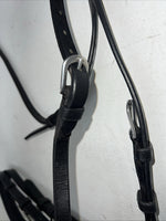New Camelot Black Leather Oversize Dressage Bridle #160507 BB-44