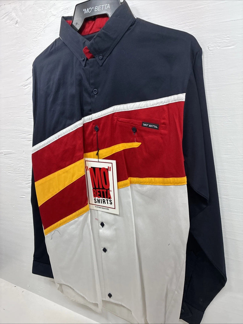 New Men’s “MO” Beta Shirts Multiple Color Long Sleeve Button Up Large F-106