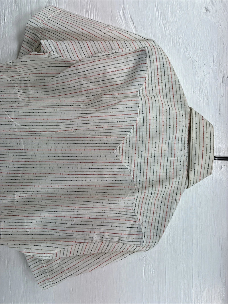 New Men’s Dickson Jenkins Multicolor Stripe Short Sleeve Pearl Snap Medium O-73