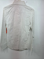 New Women’s Dickson Jenkins White Dottted Long Sleeve Pearl Snap Size 30 LL-92