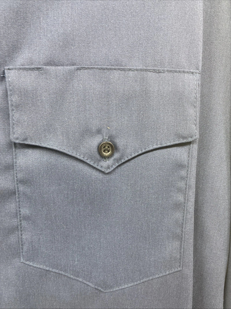 New Men’s Cowboy Threads Blue Half Design Long Sleeve Button Up XL M-75