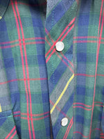 New Men’s ELY Plains Green Plaid Long Sleeve Pearl Snap 16.5 X 34 Large R-19