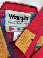 New Women’s Wrangler Multicolor Design Long Sleeve Button Up Large MM-135