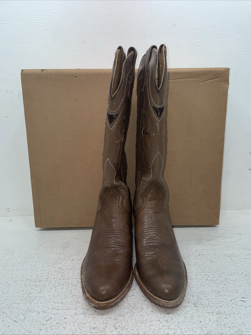 New Women’s Brown Miss Capezio Cowboy Boots. L 801 7.5 7 1/2 M. 2-112