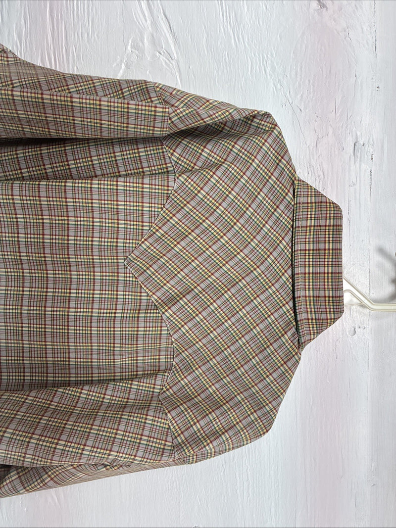New Men’s Dickson Genkins Multiple Color Plaid Long Sleeve Pearl Snap Small J-55