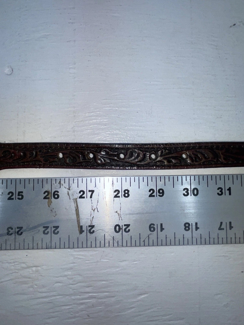New Brown Genuine Leather Acme Tooled 28” Belt #5022 JJ-163