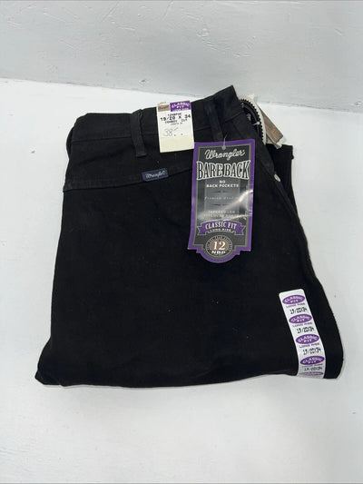 New Women’s Black Bareback Classic Fit Wrangler Jeans. 19/20x34 H-16