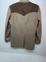 New Men’s Wrangler Brown Suit Jacket 40L #77452 AA-601
