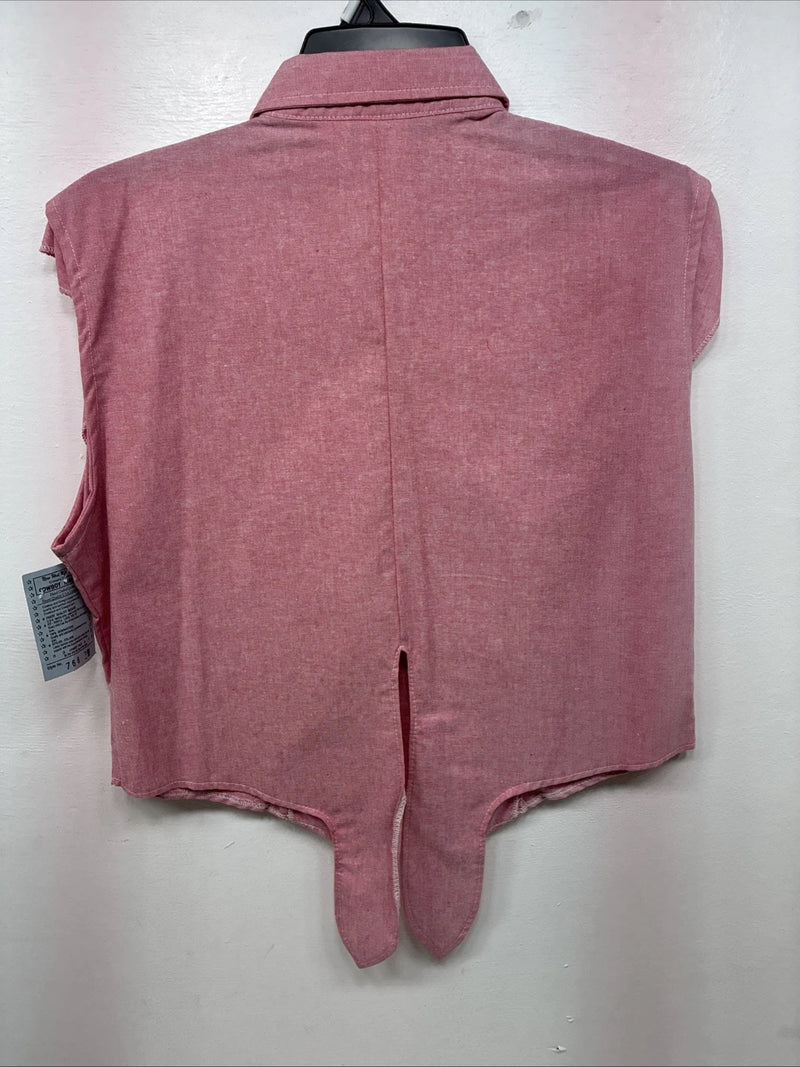 New Women’s Cowboy Threads Pink Short Sleeve Button  Up Size Medium MM-85