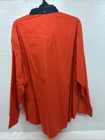 New Men’s Wrangler PBR Orange Long Sleeve Button Up 2XL F-100