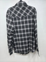 New Women’s Cumberland Gray Plaid Long Sleeve Pearl Snap XL LL-7