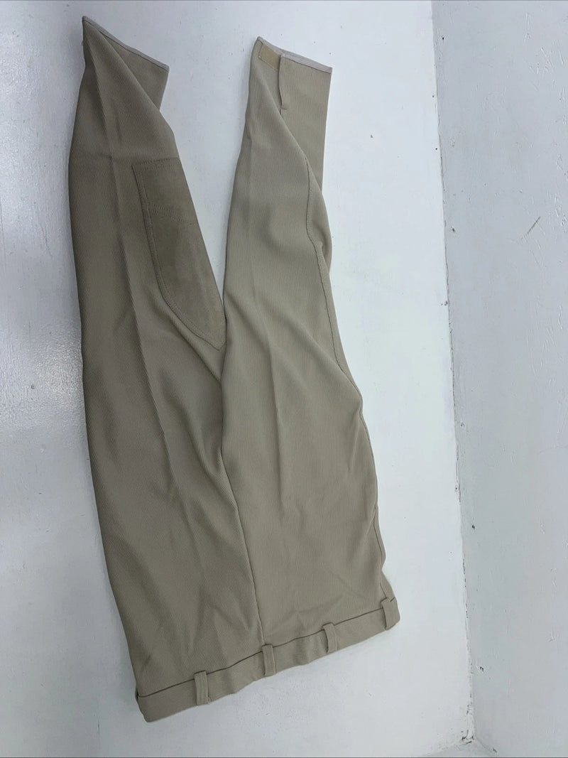 New Women’s Tan ABETTA knee Patch English Breeches. 32 R 912GYR32 C-30