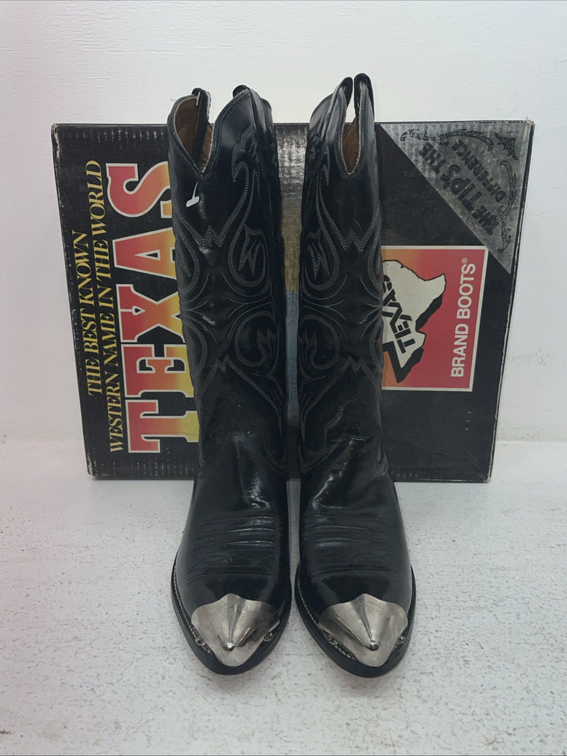 New Men’s Black Texas Brand Cowboy Boots. 6210 8.5 8 1/2 D. 3-120