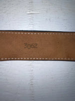 New Gray Genuine Leather Nocona Stitched 28” Belt #3062 NN-48