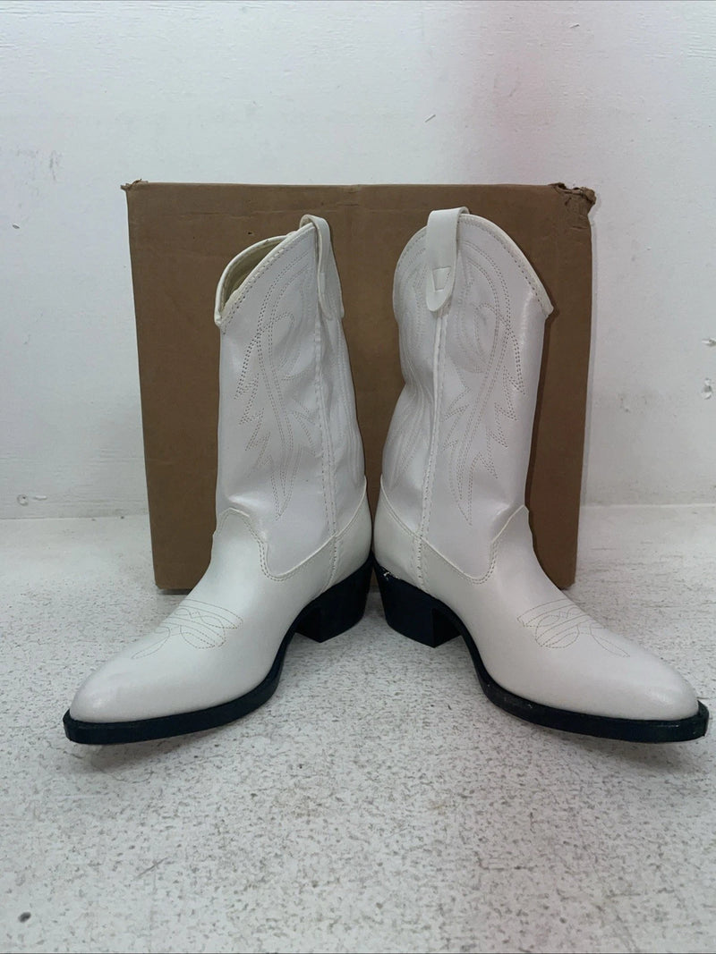 New Kids White Bronco Cowboy Boots. C 1897 13 D. 23-60
