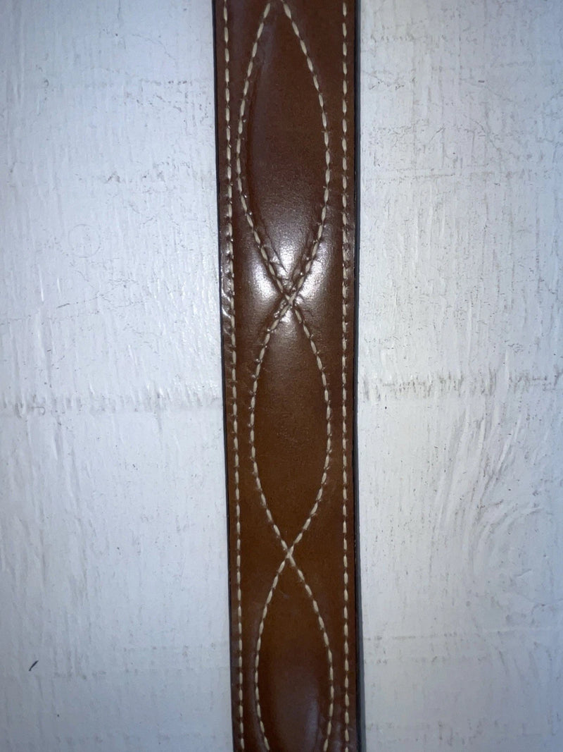 New Brown Genuine Leather Tex Tan Stitched 30” Belt #736H NN-8