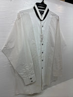 New Men’s White Horse White Tux Long Sleeve Button Up Undershirt XL H-87