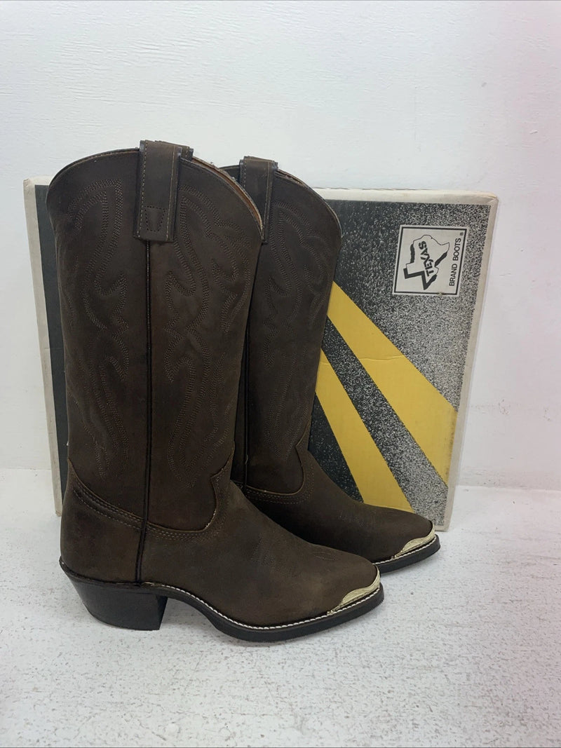 New Men’s Brown Texas Brand Cowboy Boots. 7621 6.5 6 1/2 D. 1-38