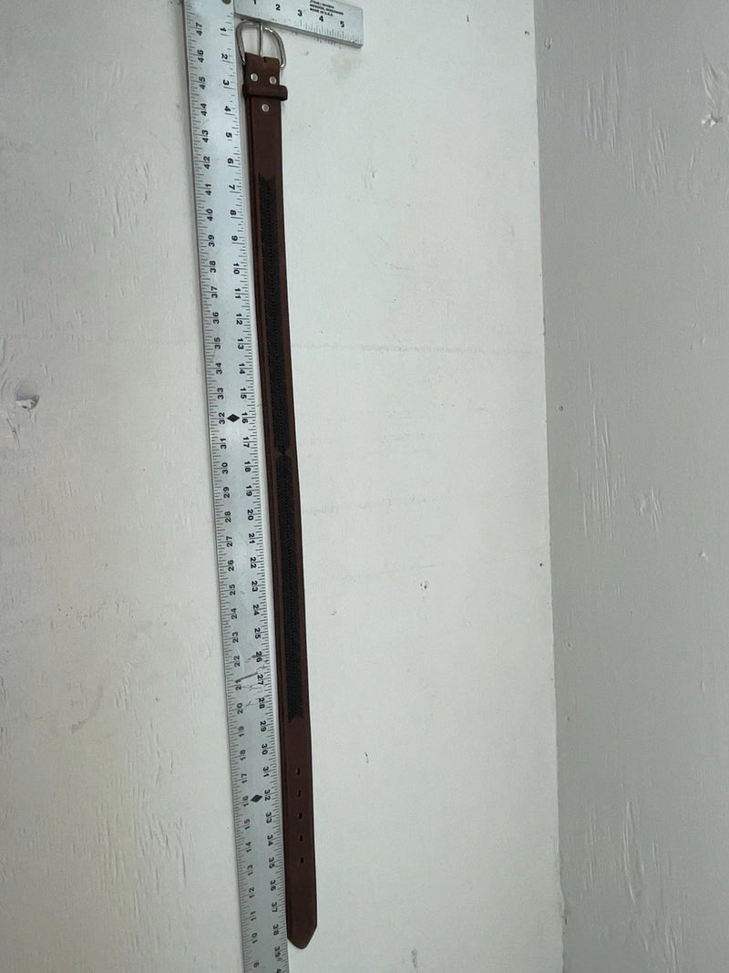 New Brown Genuine Leather Nocona Weaved 32” Belt #N2479002 JJ-35