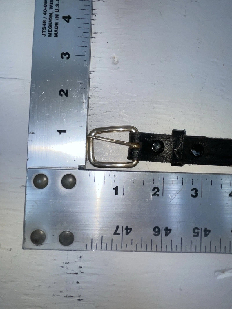 New Black Genuine Leather Breaded 30” Belt NN-7