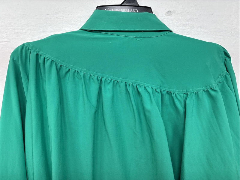 New Women’s H Bar C Green Long Sleeve Button Up Size 38 MM-88