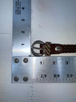 New Brown Genuine Leather Braided 34” Belt JJ-15