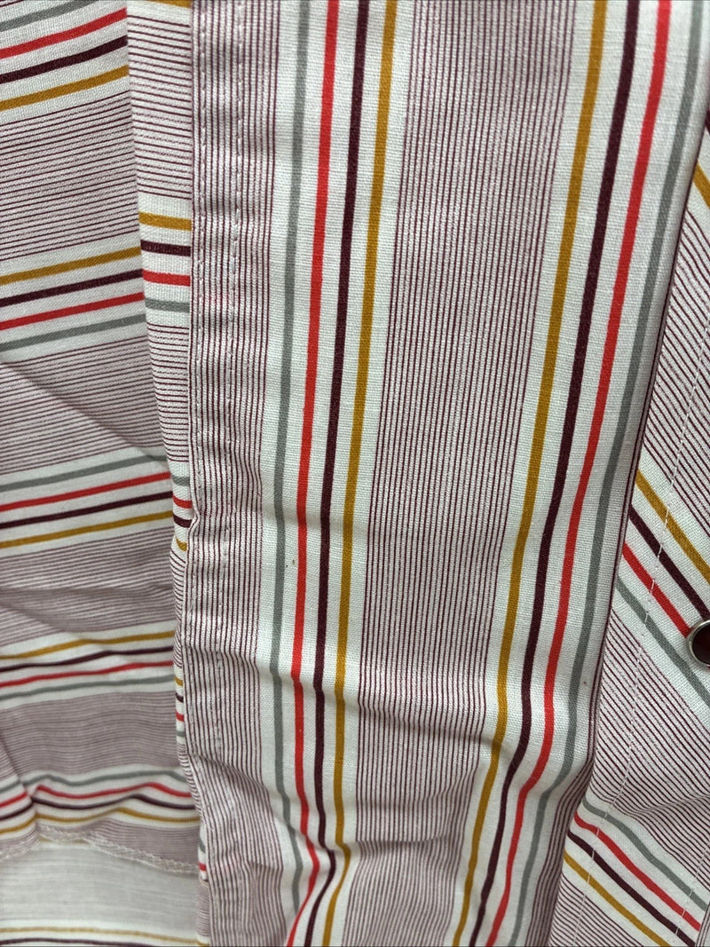 New Men’s Tem Tex Pink Stripe Long Sleeve Pearl Snap Medium J-73