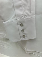 New Men’s ELY Cattleman White Long Sleeve Pearl Snap 16.5 X 34 Large X-38