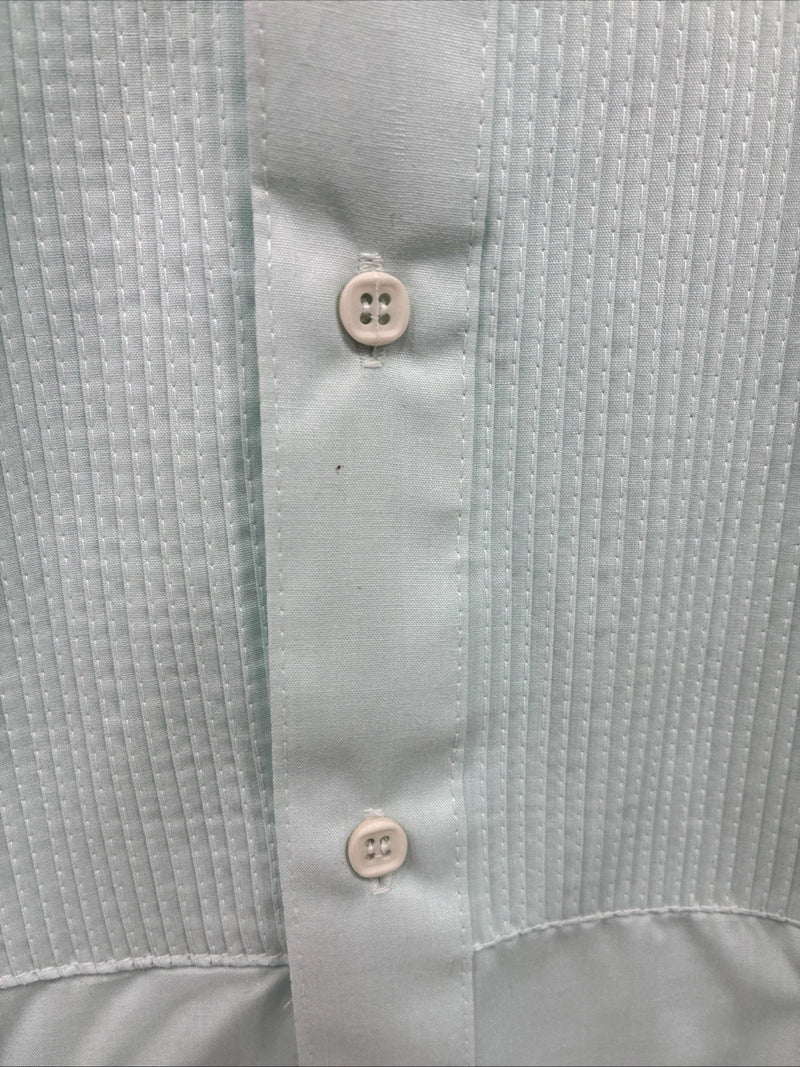 New Wayne Scott Blue Long Sleeve Button Up English Shirt Small X-85