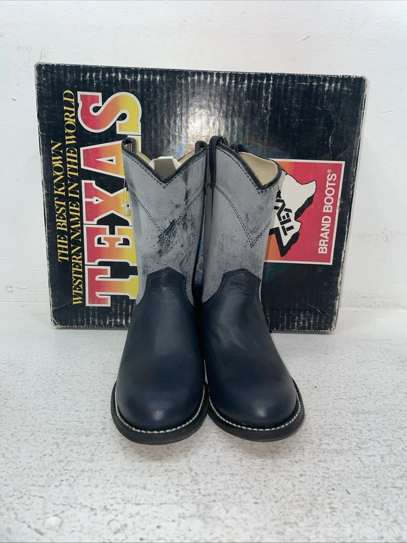 New Kids Navy Texas Brand Cowboy Boots. 3207 13 D. 23-51