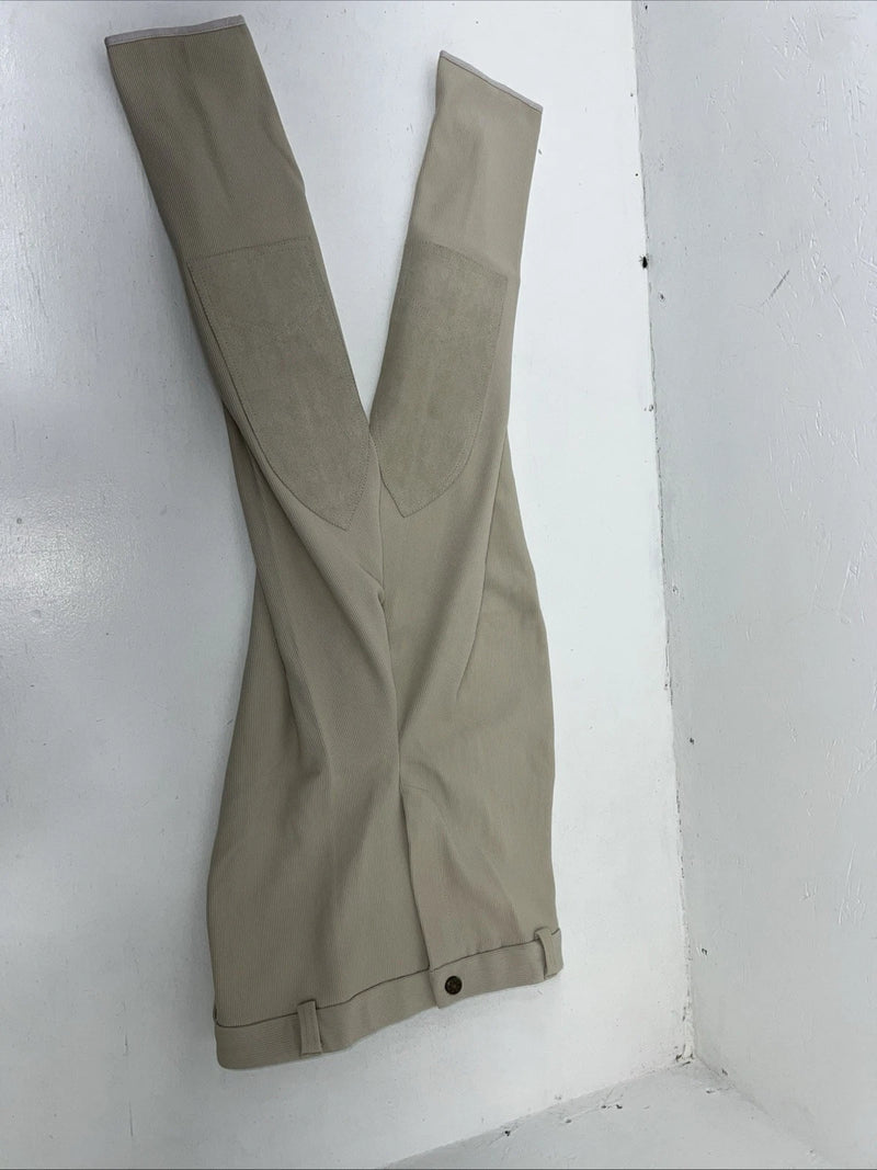New Women’s Tan ABETTA knee Patch English Riding Breeches. 30 L C-47