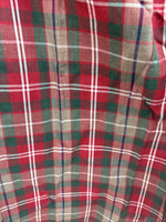 New Men’s ELY Plains Red Plaid Long Sleeve Pearl Snap 14.5 X 33 Small AA-94