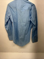 New Men’s Blue Champion Westerns Long Sleeve Pearl Snap Shirt. 15x33 M S-6