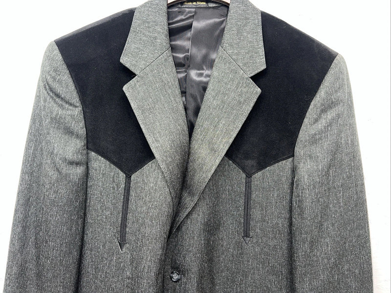 New Men’s Circle S Grey Suit Jacket 48L #25832 X-610