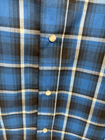 New Men’s ELY Cattleman Blue Flannel Long Sleeve Pearl Snap 4XL E-80