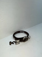 New Brown Genuine Leather Nocona Silver Pendent 32” Belt #3216244 Z-143