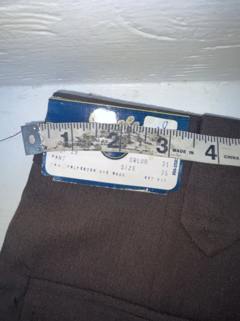 New Vintage Brown Circle S Polyester Pants #CP6729 SS-28