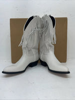 New Women’s White With Fringe Capezio Cowboy Boots. L 697 8 M. 16-66