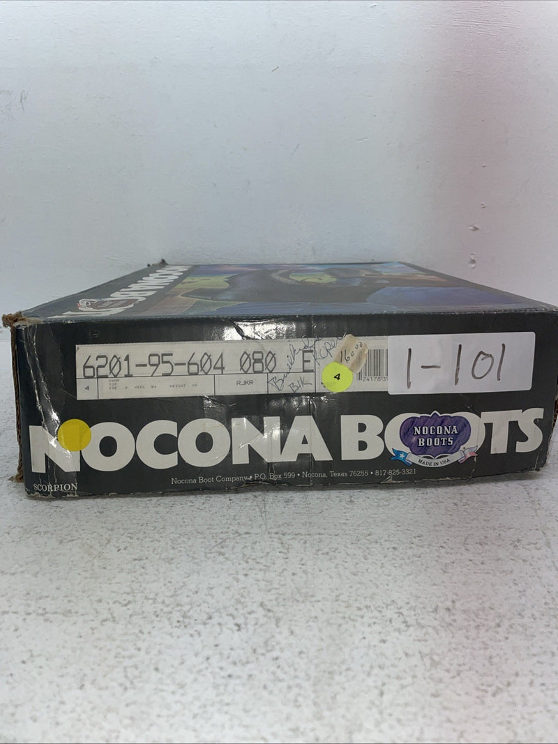 New Men’s Black Nocona Cowboy Boots. 6201 8 E. 1-101