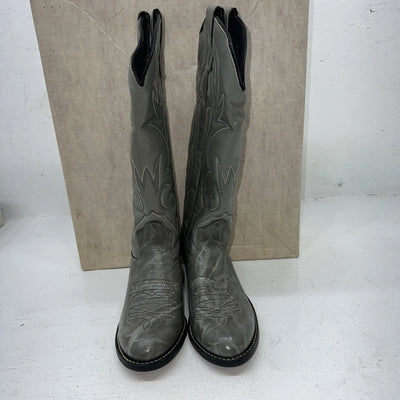 New Women’s Gray Texas Brand Cowboy Boots. L29 5.5 5 1/2 M. 20-17