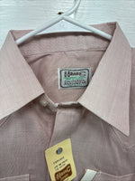New Men’s H Bar C Pink Long Sleeve Pearl Snap 16 X 36 Large X-71
