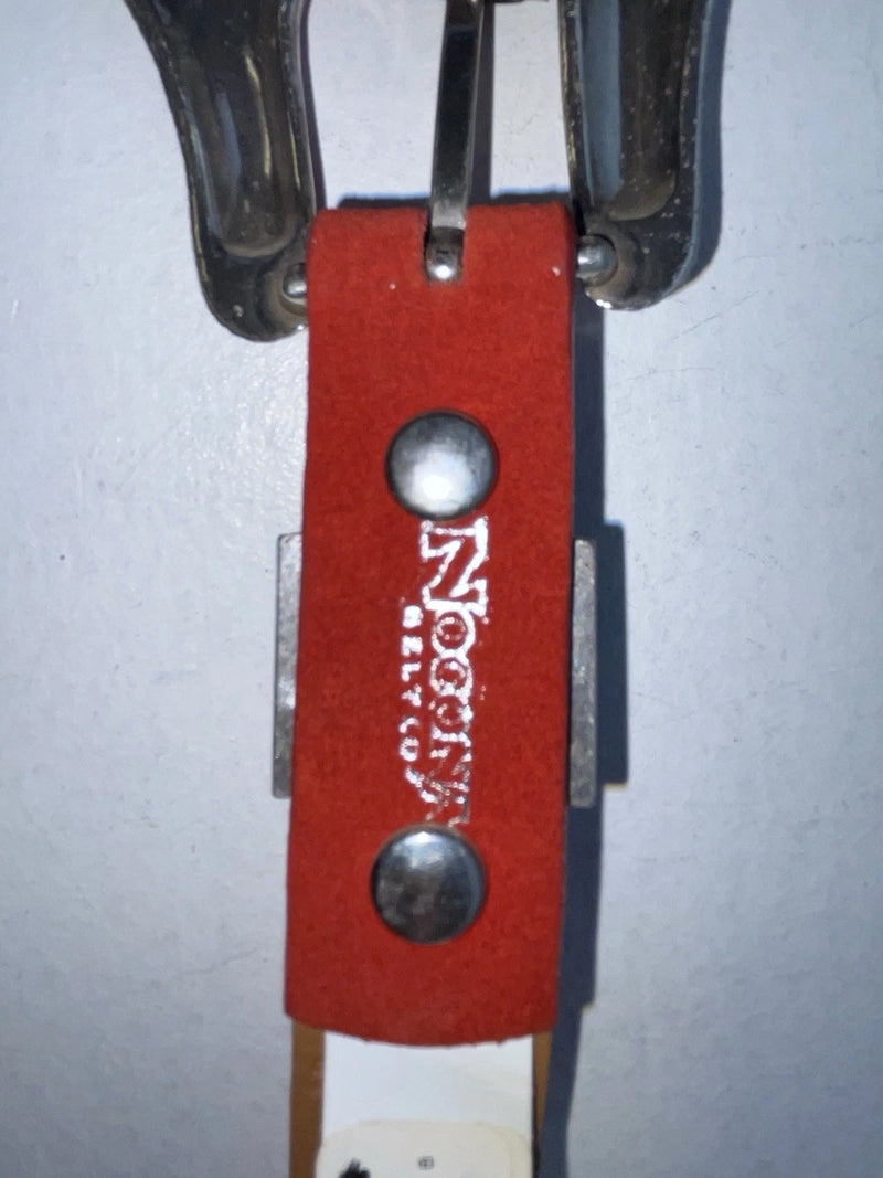 New Red Genuine Leather Nocona Silver Bling S Belt #N1330998 Z-82