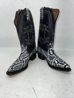 New Women’s Navy Snakeskin Texas Brand Cowboy Boots 72 7 B. 17-8