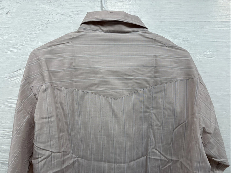 New Men’s ELY Cattleman Multicolor Stripe Long Sleeve Pearl Snap 17 X 34 XL R-66