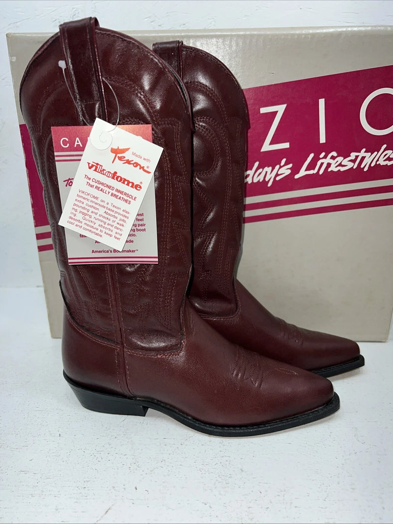 New Woman’s Wine Capezio Cowboy Boots. L 553 6.5 6 1/2 M. 19-129
