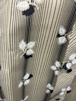 New Men’s ELY Plains Tan Black Floral Long Sleeve Pearl Snap 16 X 36 Large X-64