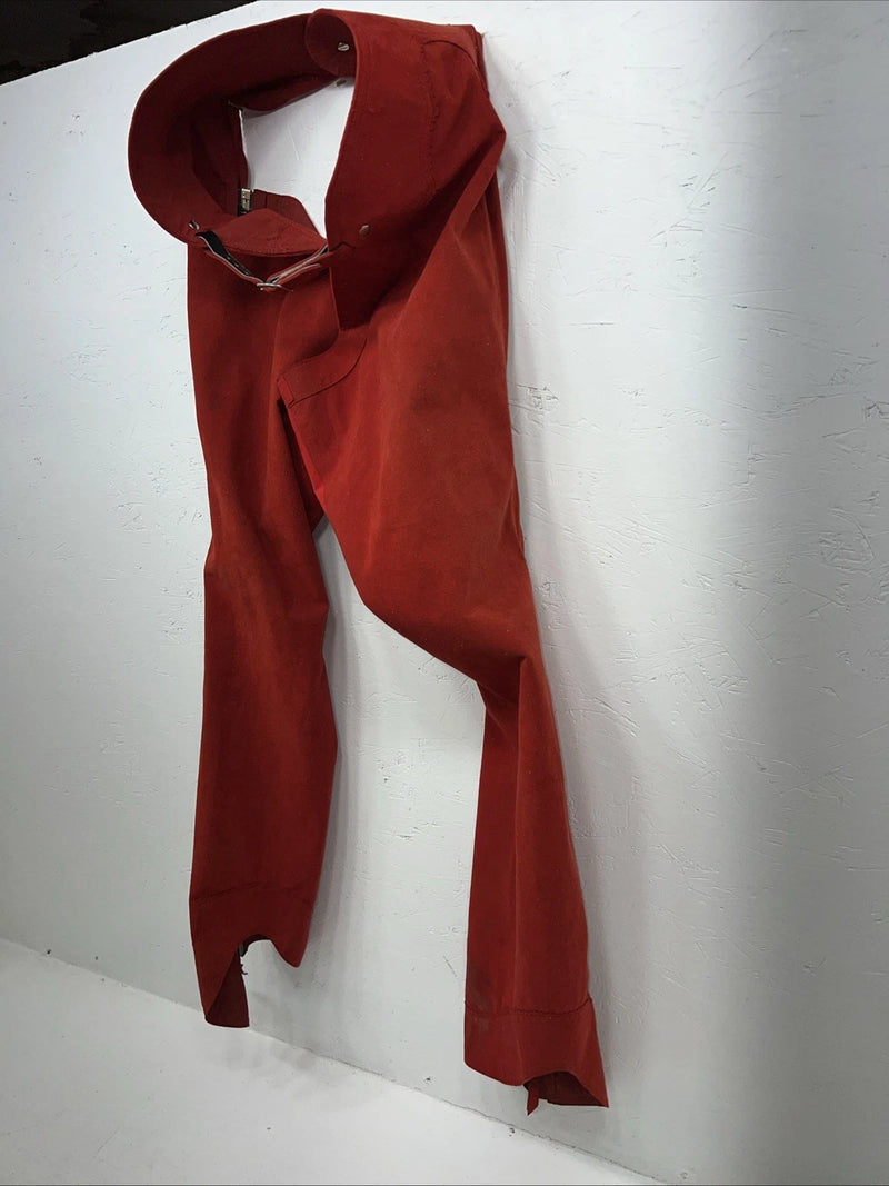 NOS Red Show Chaps Adjustable Waist 34” L-50